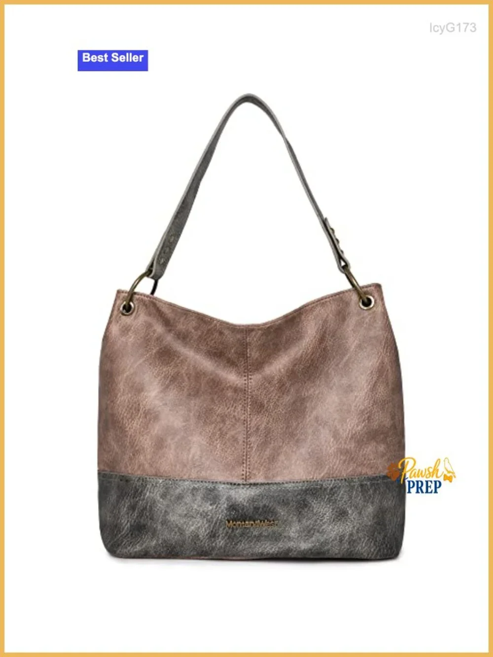 Hobo Bag Slouchy Shoulder Tote Vegan Leather Zip-top Anti-theft 3 Pockets